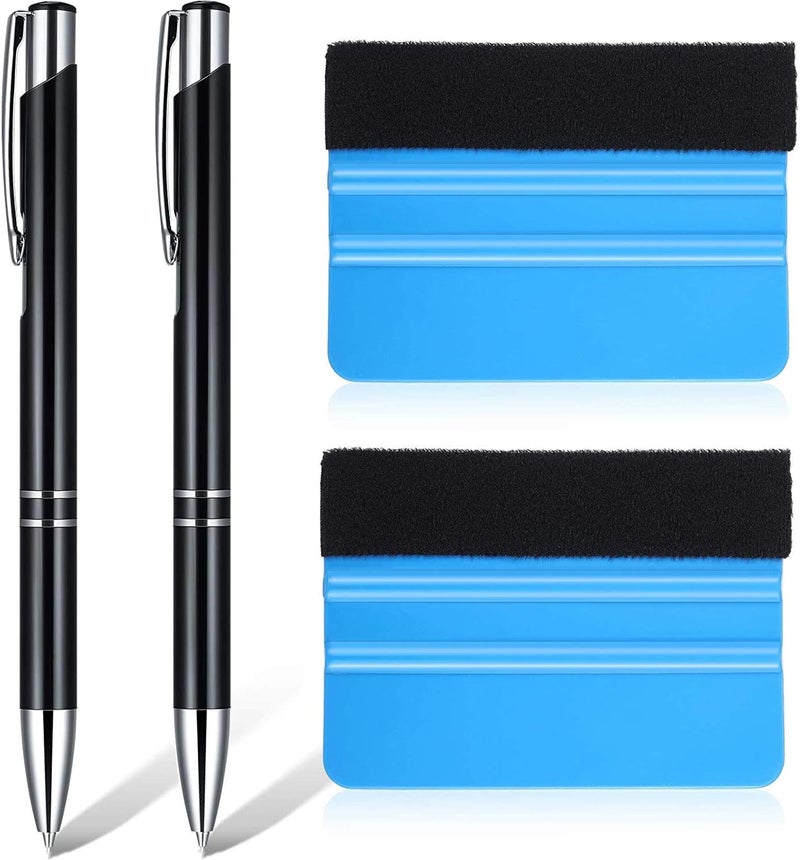 buysigo Weeding Tools for Vinyl，2 Pieces Air Release Pen Craft Vinyl Weeding Tools Stainless Steel Point Retractable Air Release Weeding Tools for Craft Weeding Essential Adhesive Vinyl (Black) - Image 1
